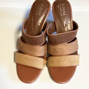 Alfani Woman’s Faux Suede Heel Slip On Shoes Size 8M